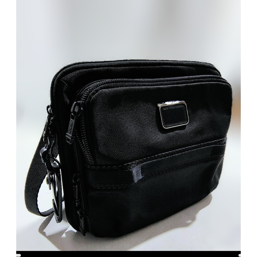 Tumi Alpha Bravo Service Crossbody Bag Black Ballistic Nylon  Mens 232796D  Bag